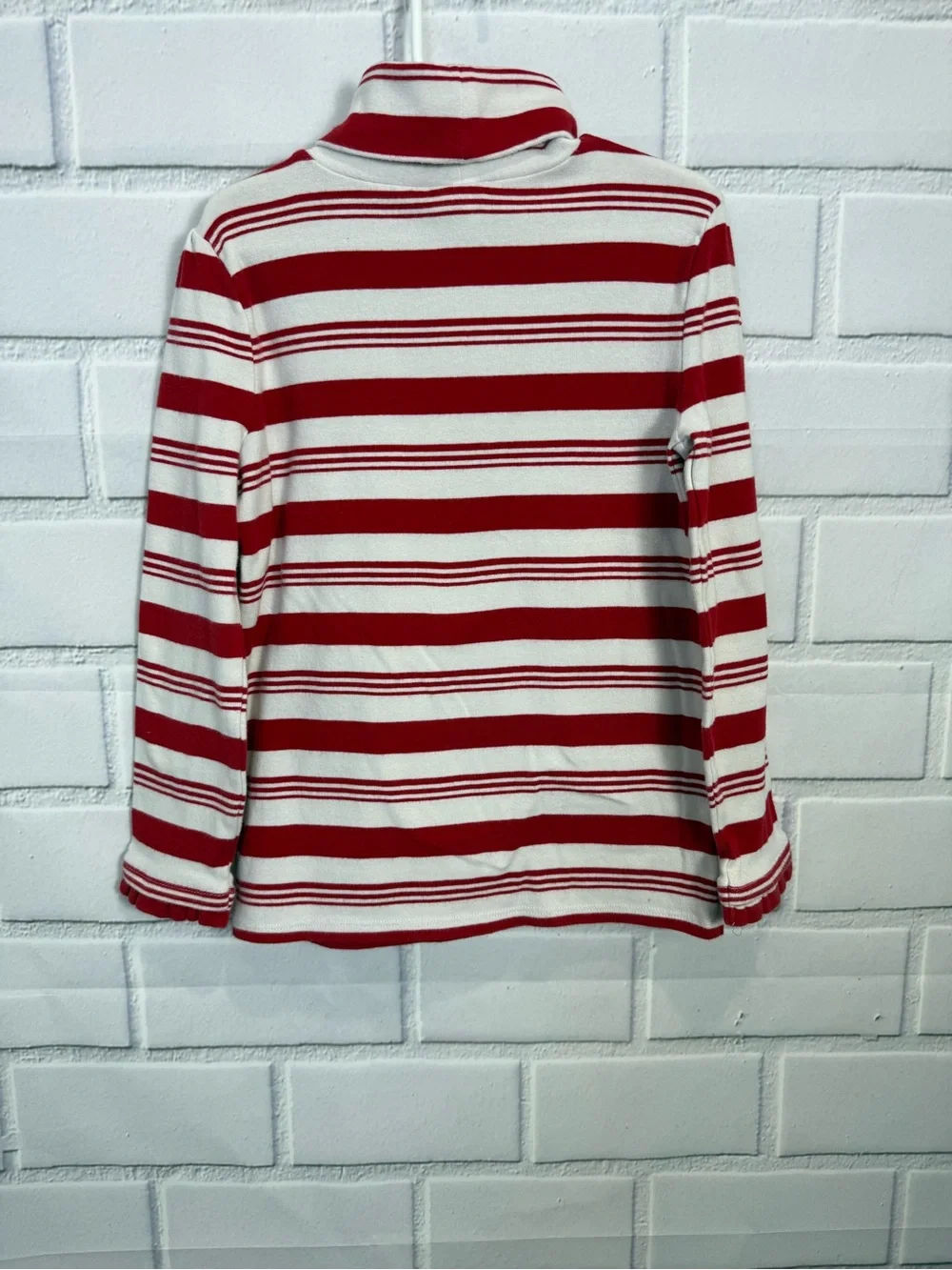 Gymboree Girls Red White Striped Turtleneck Top Size 7 Nautical Preppy